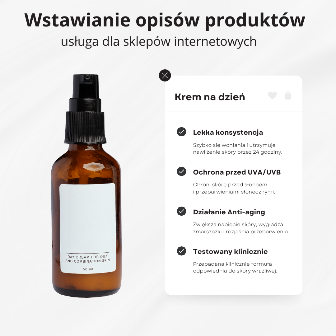 Wstawianie opisów produktów